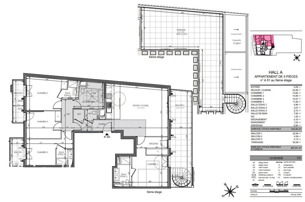 5 room apartment in Beausoleil, photo #2, listing #104236524