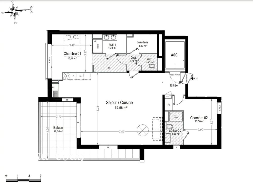 3 room new home in Antibes, photo #10, listing #106511328