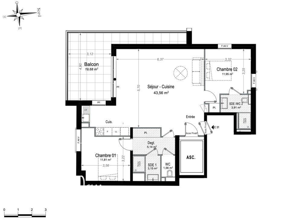 New home in Juan-les-Pins, 81 m², photo #7, listing #105636678