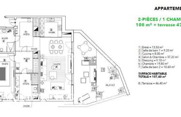 2 room apartment in Cap d'Ail