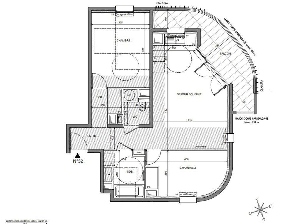 3 room new home in Nice, 75 m², photo #5, listing #103982466