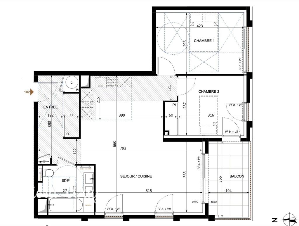 3 room apartment in Antibes, photo #2, listing #106275540