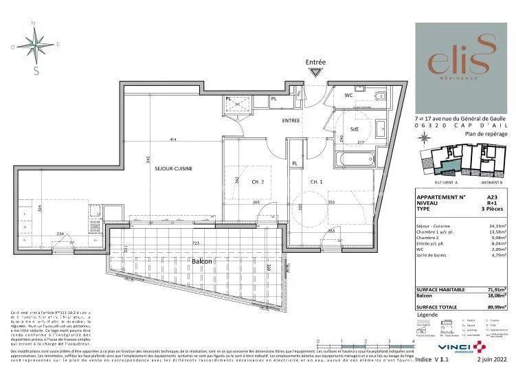 3 room new home in Cap d'Ail, photo #8, listing #89526738