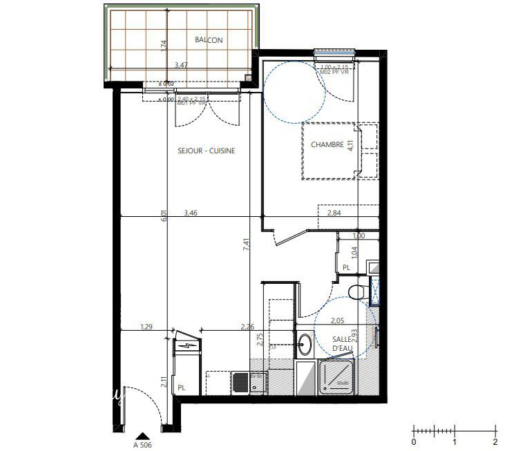 2 room new home in Riquier, 54 m², photo #7, listing #95820480