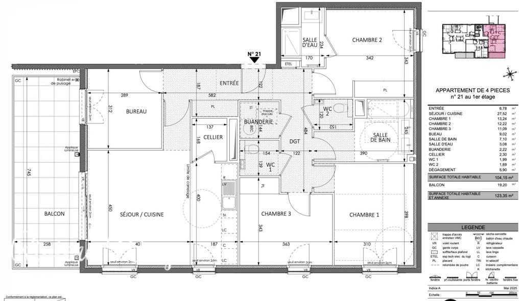 5 room apartment in Beausoleil, photo #6, listing #103525002