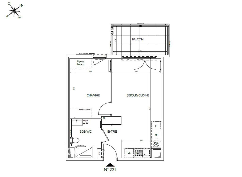 2 room new home in St-Laurent-du-Var, 48 m², photo #3, listing #98597142