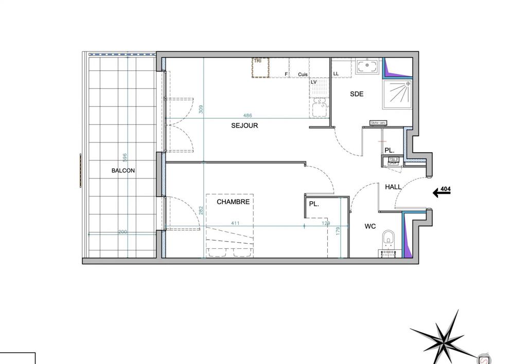 2 room new home in Antibes, photo #5, listing #106186668