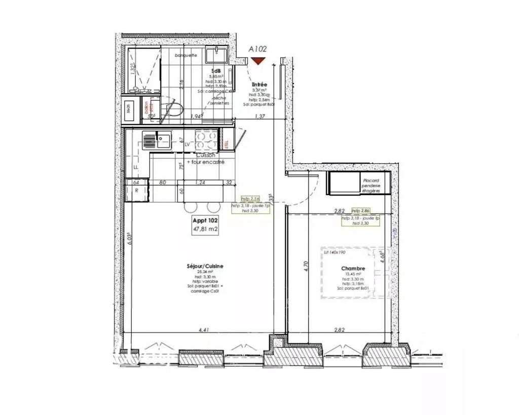 2 room apartment in Cannes, photo #1, listing #102840612
