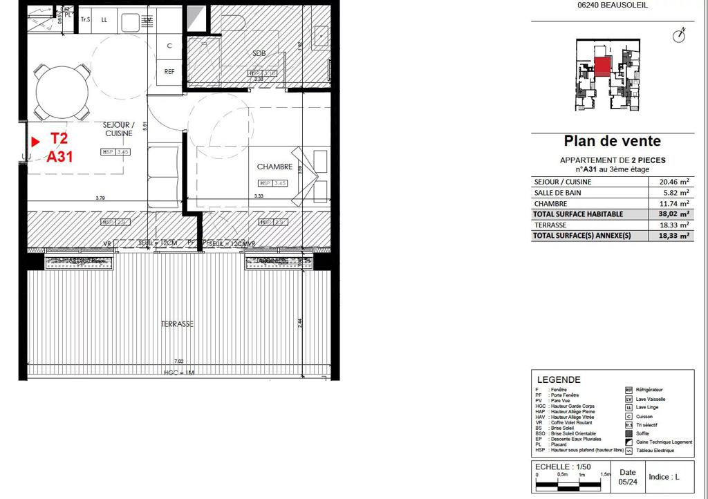 2 room new home in Beausoleil, photo #7, listing #105158928